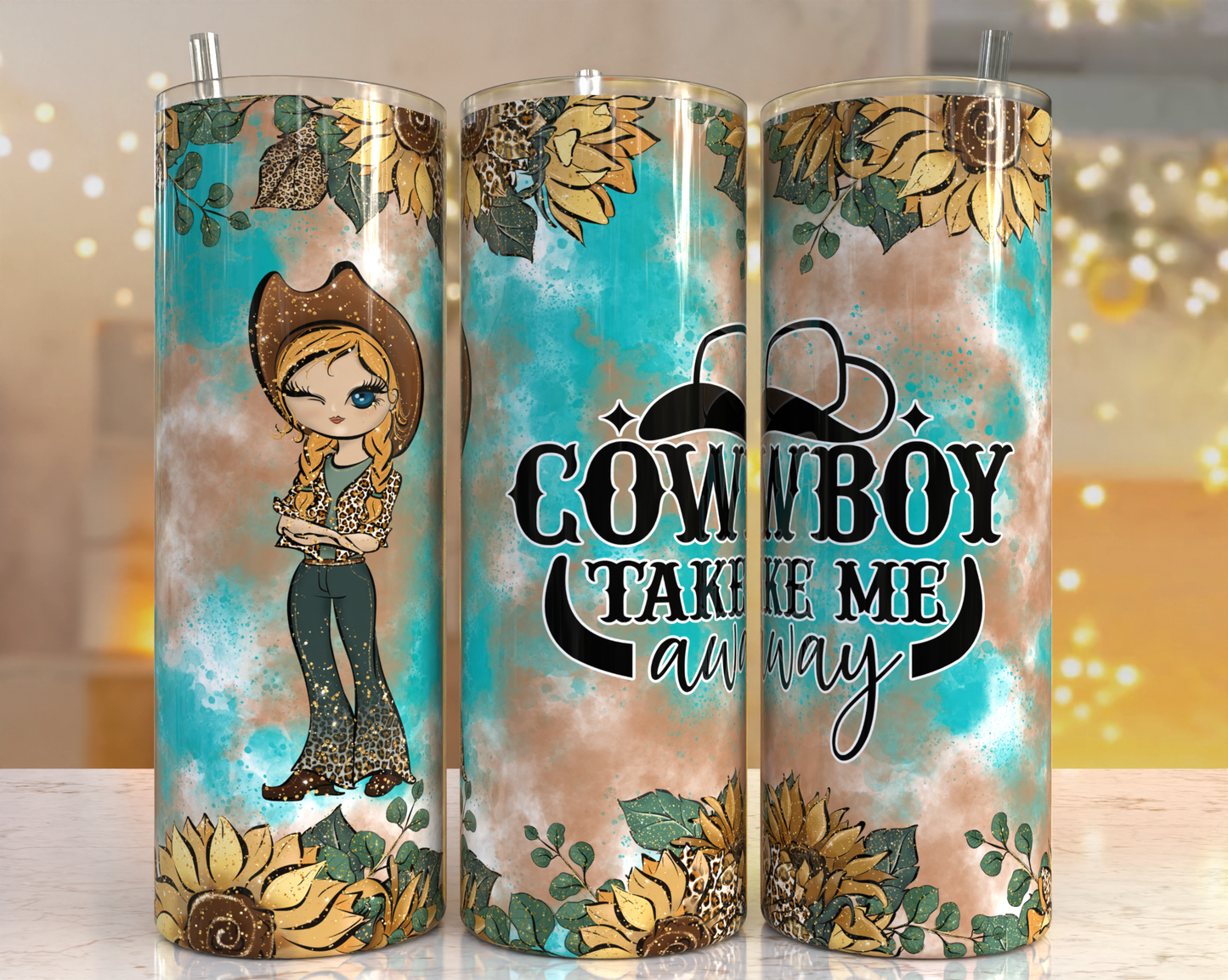 20 oz Tumbler Cowboy Take Me Away