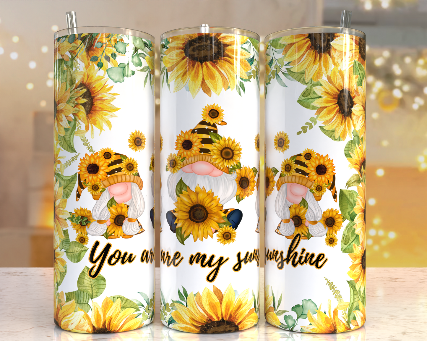 20 oz Tumbler Sunshine Gnomes