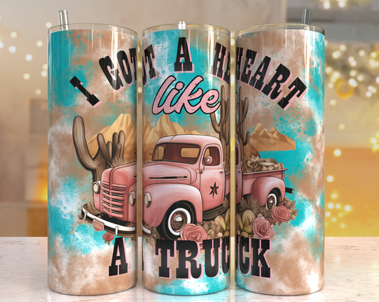 20 oz Tumbler Heart Like A Truck